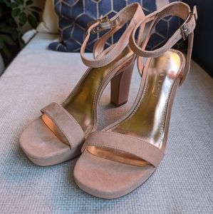 New Suede Nude heels